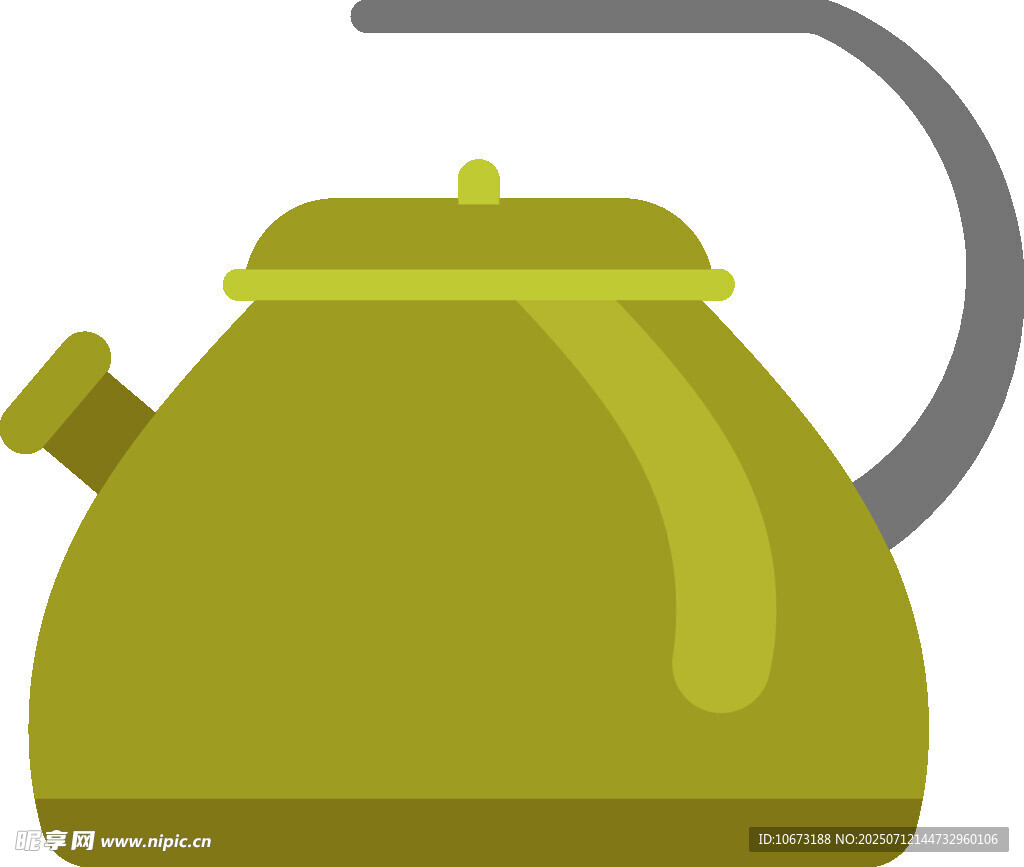 綠色卡通風(fēng)格茶壺