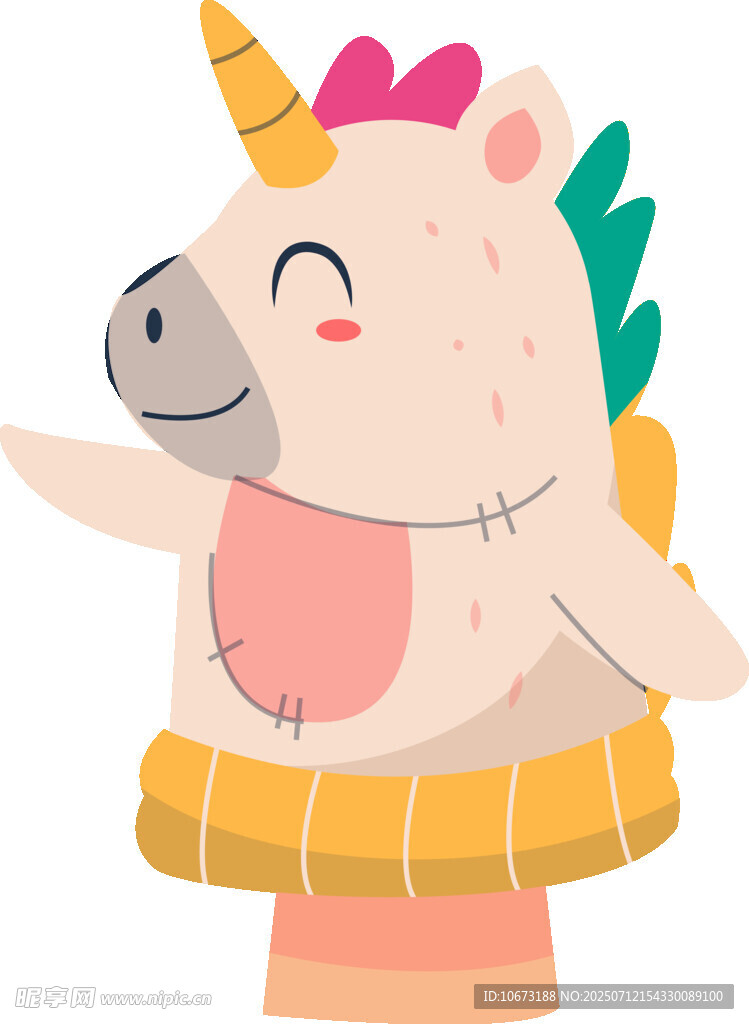 可愛獨(dú)角獸游泳圈卡通形象