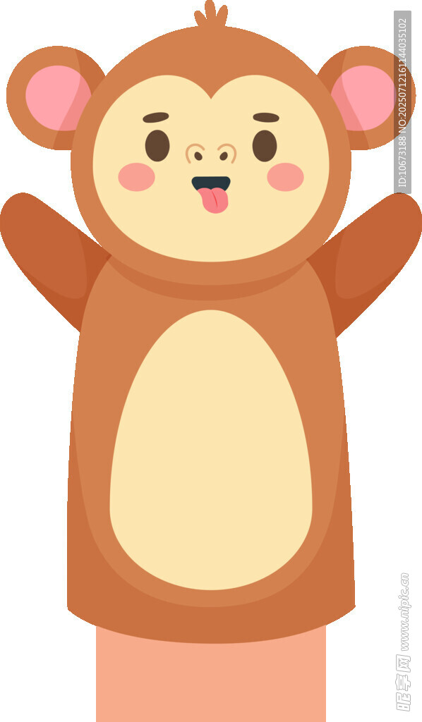 可愛猴子手偶
