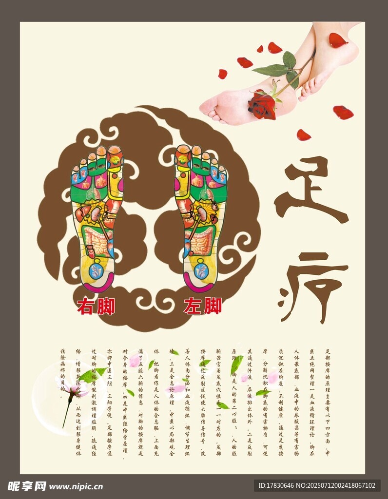 傳統(tǒng)足療文化宣傳海報(bào)