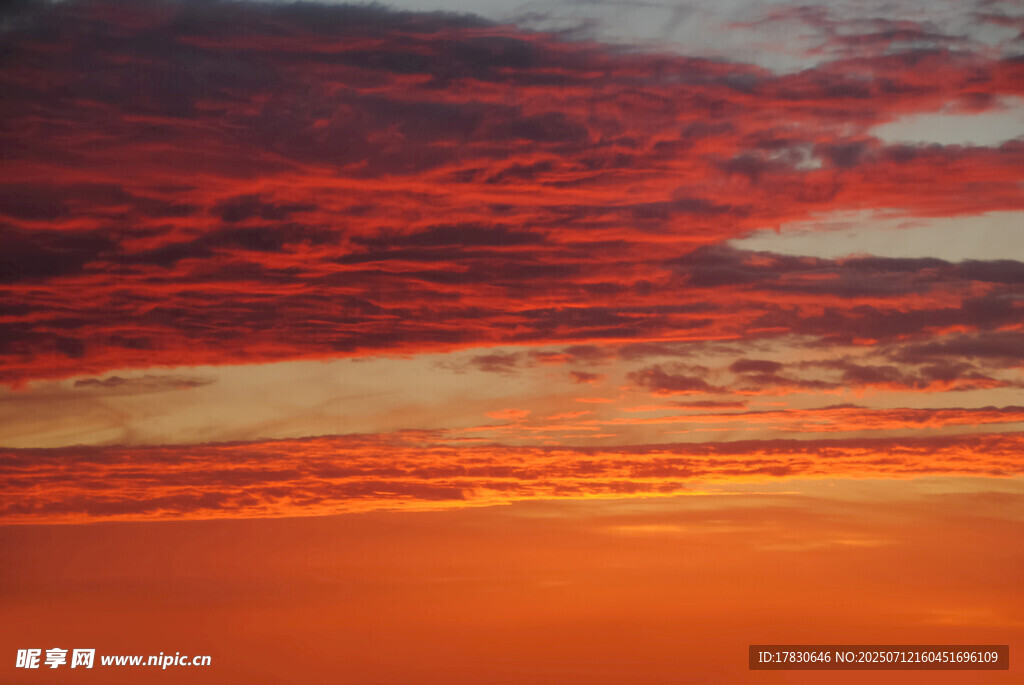壯麗晚霞天空美景