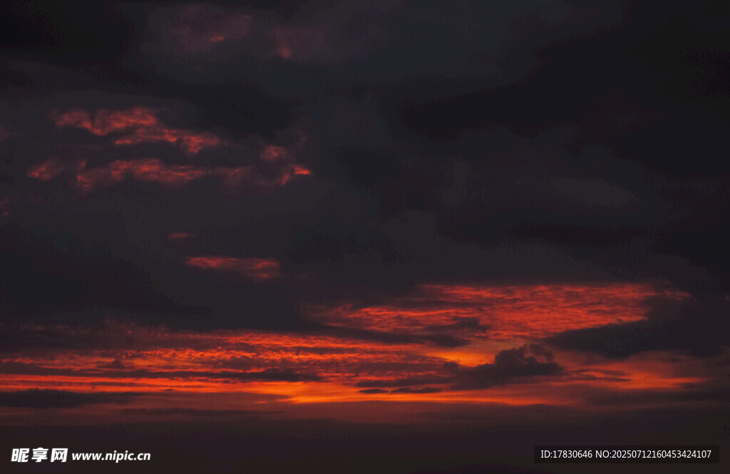 壯麗晚霞天空美景