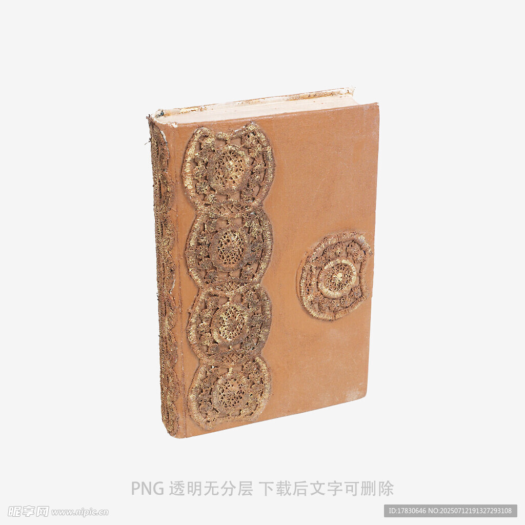 復(fù)古花紋棕色筆記本