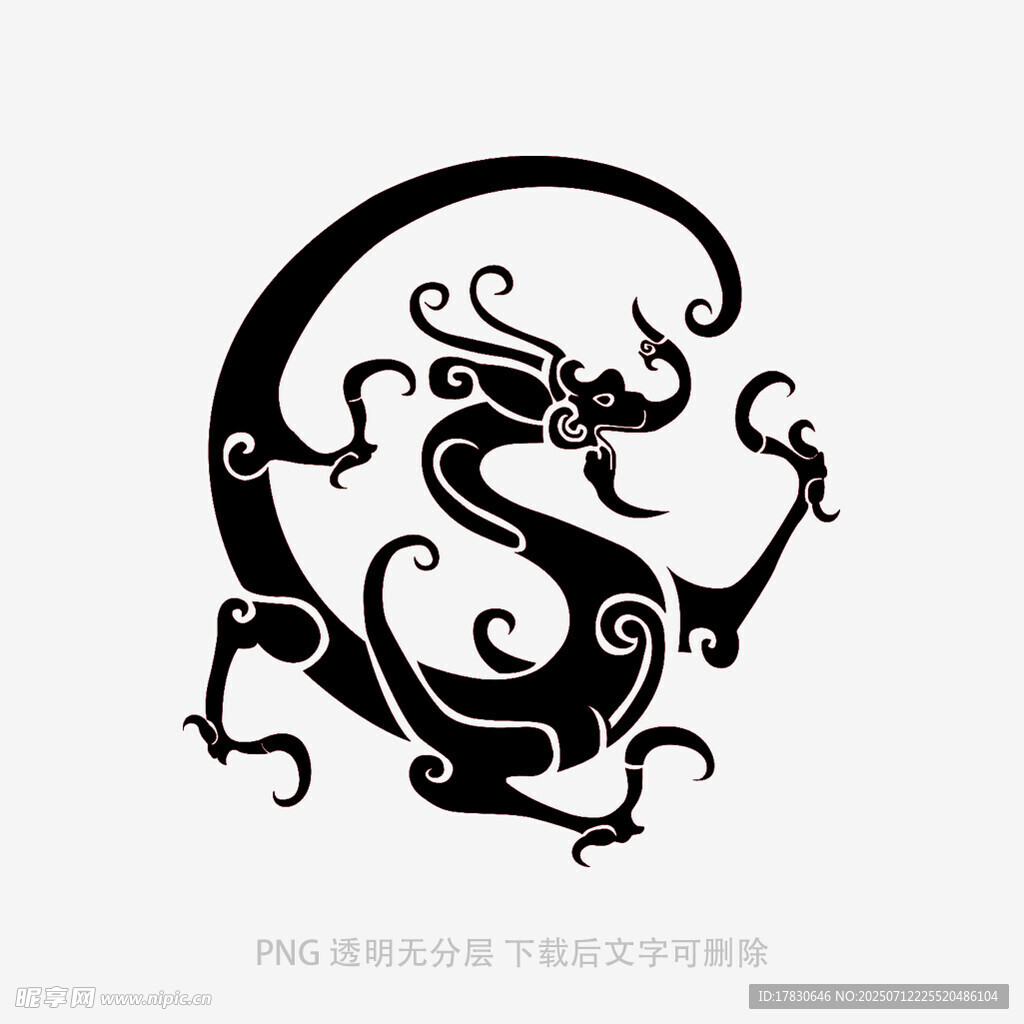 傳統(tǒng)中式龍形圖案設計