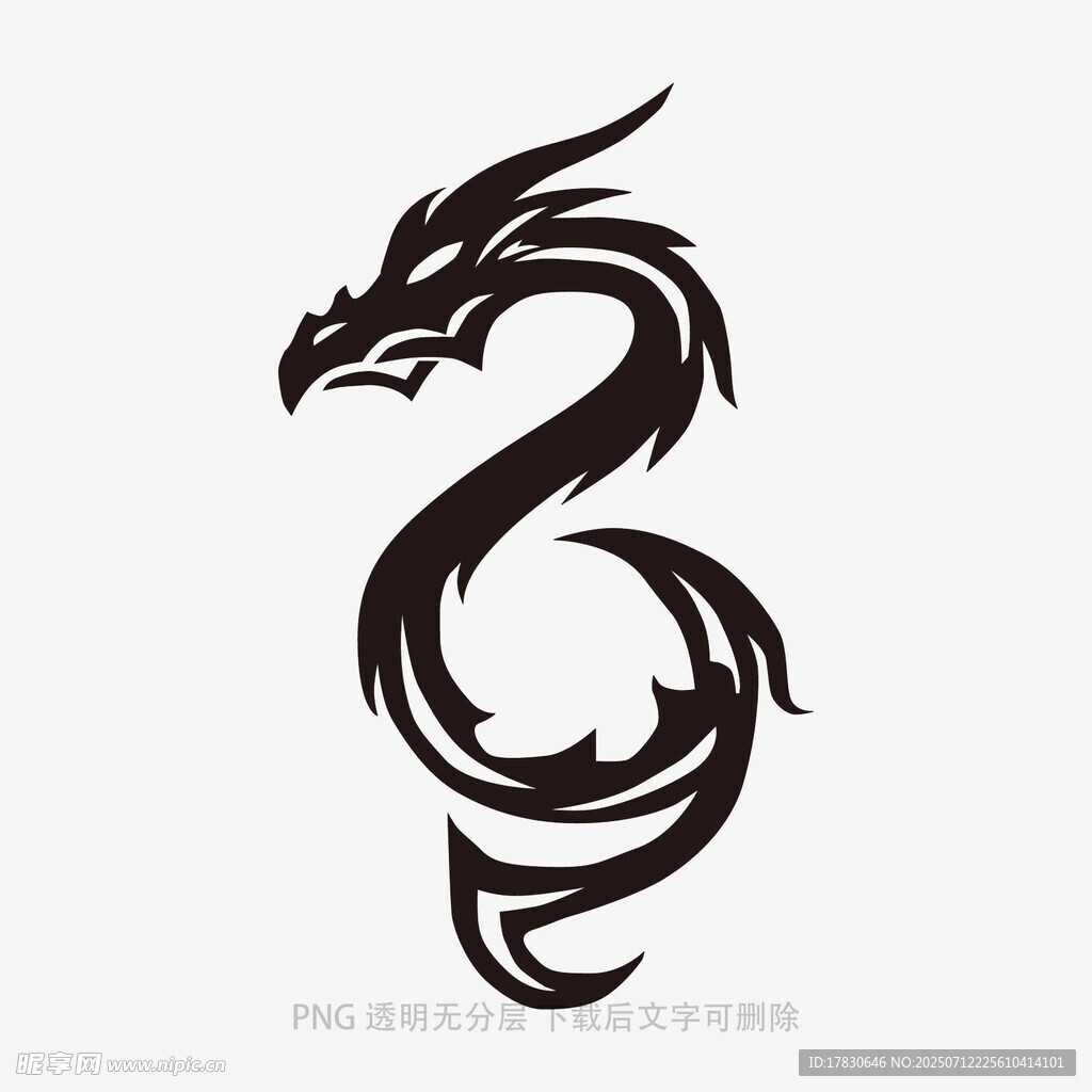 簡約龍形圖騰設(shè)計(jì)