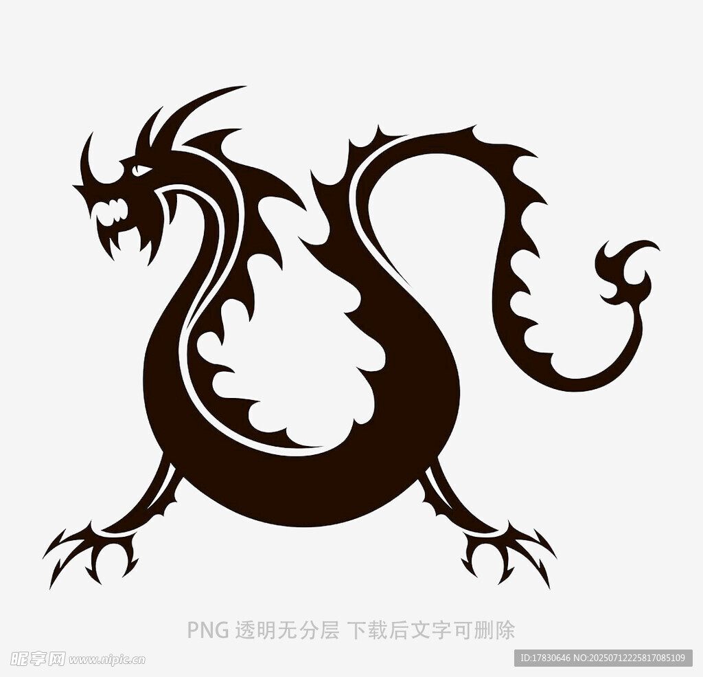 中式黑龍圖案設(shè)計(jì)