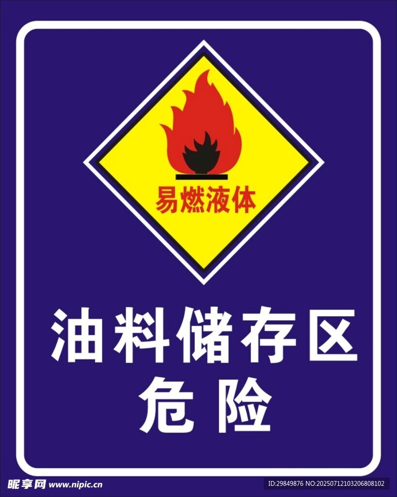 油料儲(chǔ)存區(qū)危險(xiǎn)警示標(biāo)志