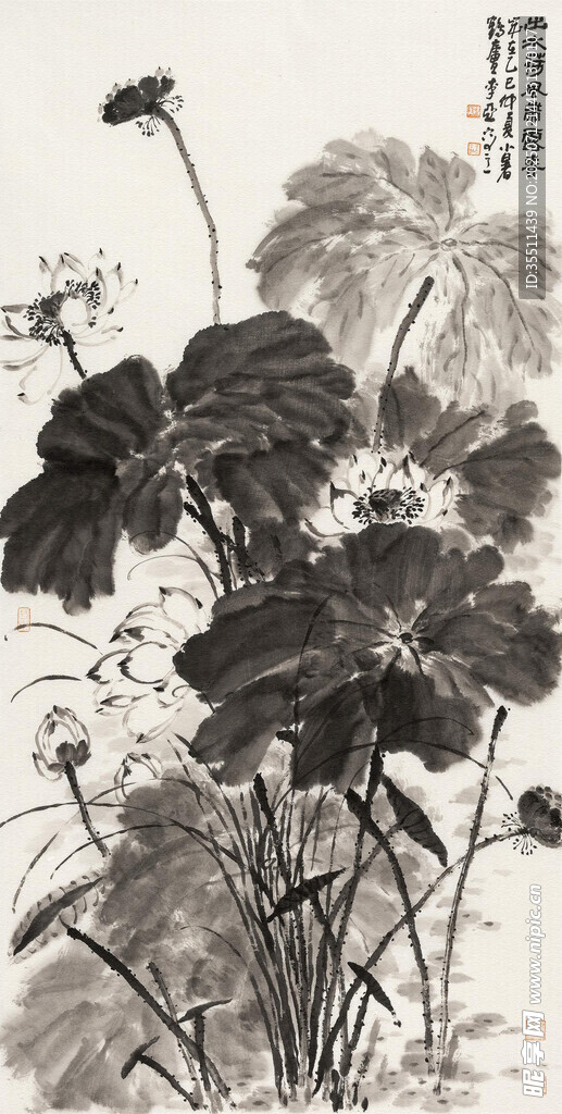 國(guó)畫荷花