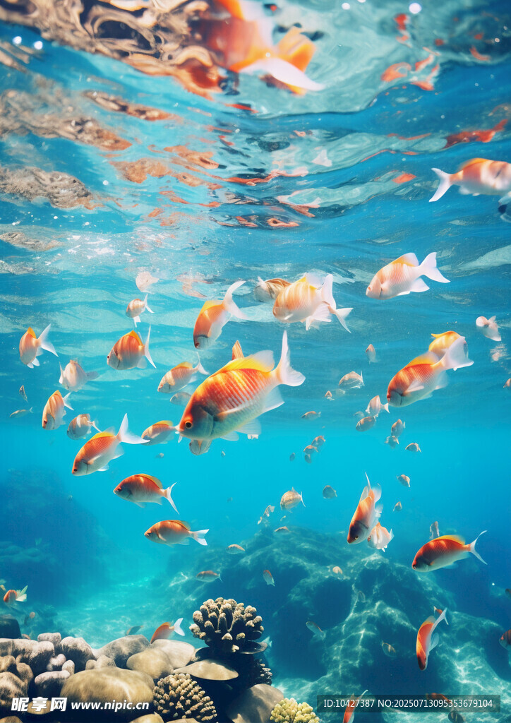 海底繽紛魚群與珊瑚景觀