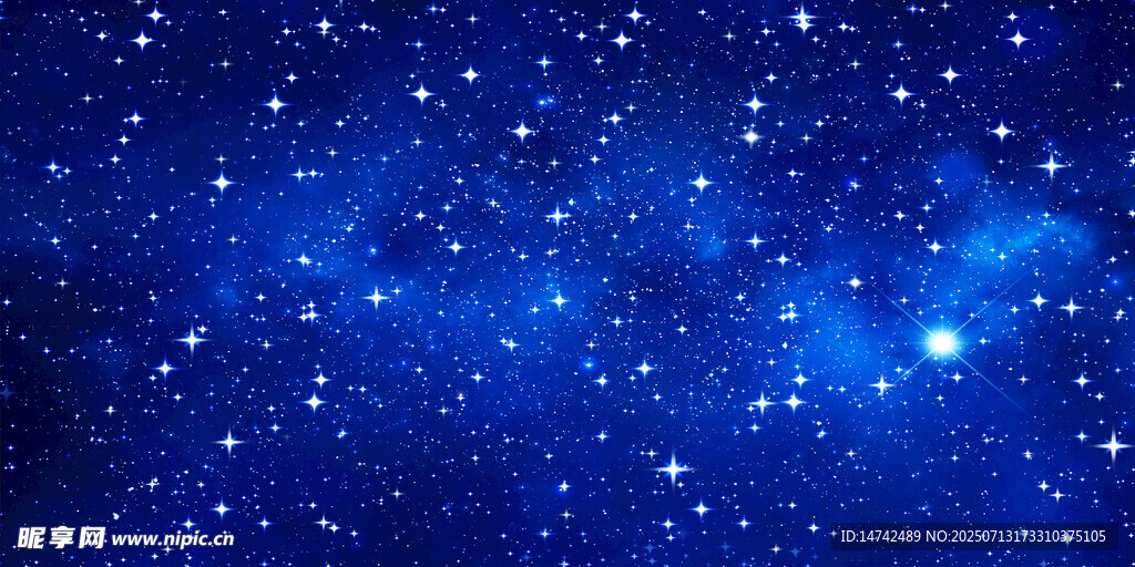 夢幻藍色星空背景