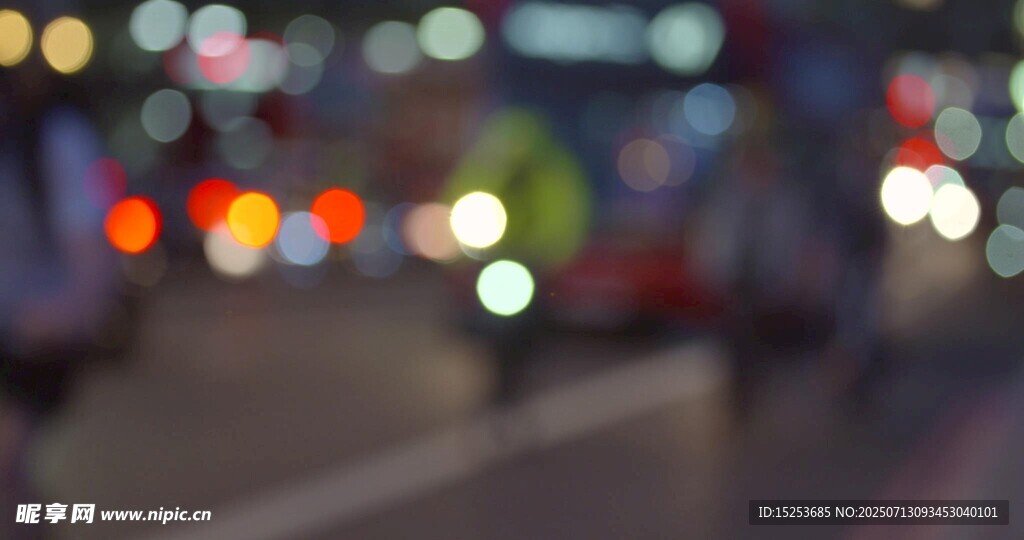 城市夜景模糊光影瞬間