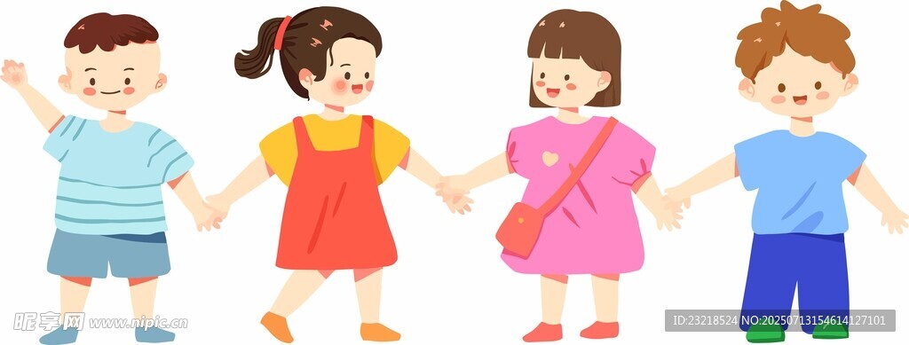小朋友手牽手
