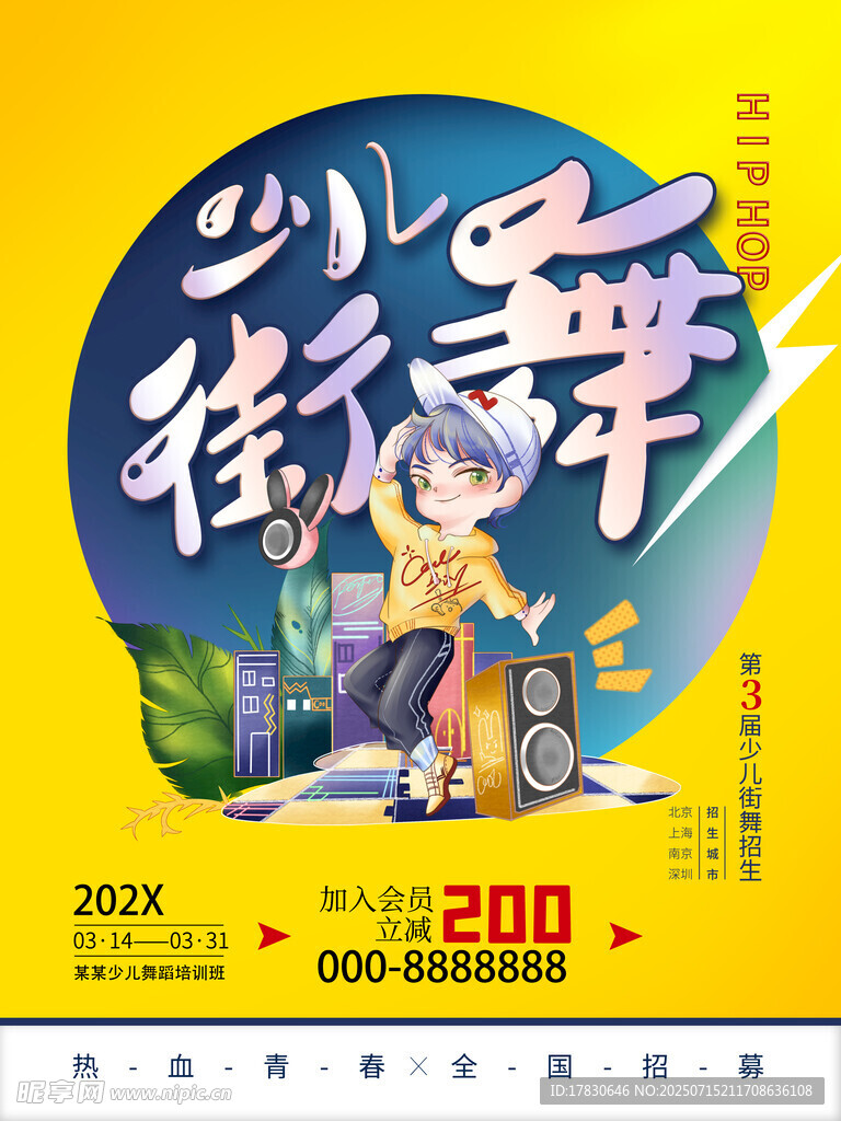 少兒街舞大賽宣傳海報(bào)