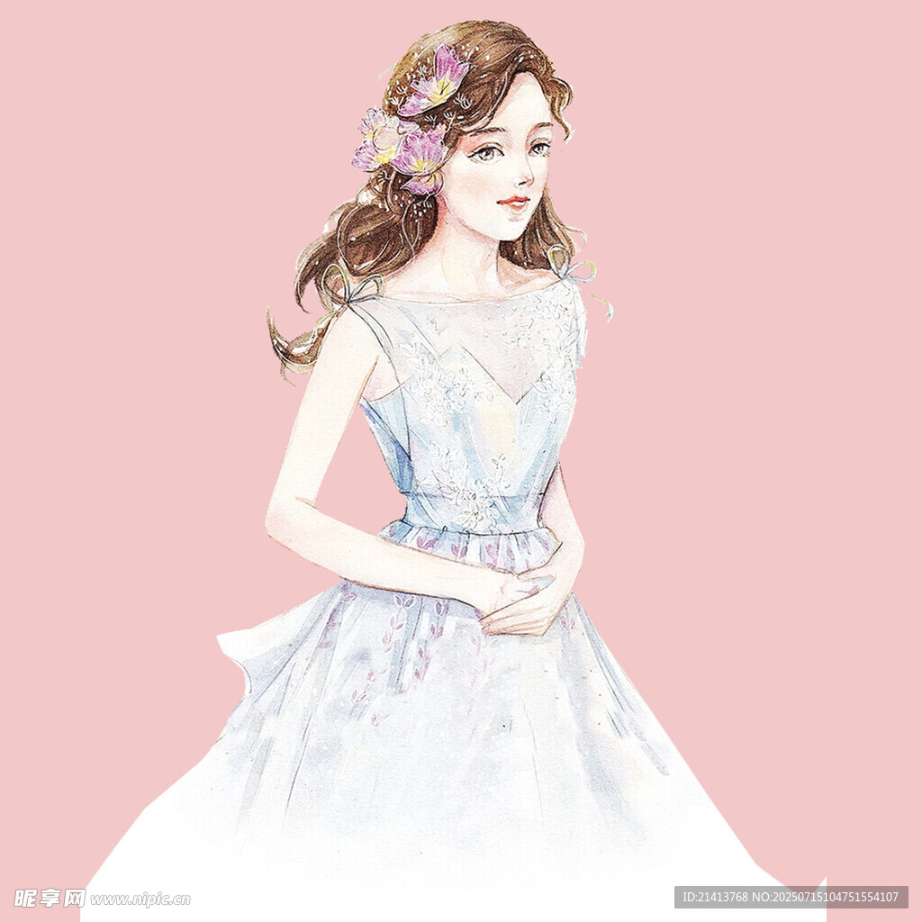 夢幻公主風(fēng)少女插畫