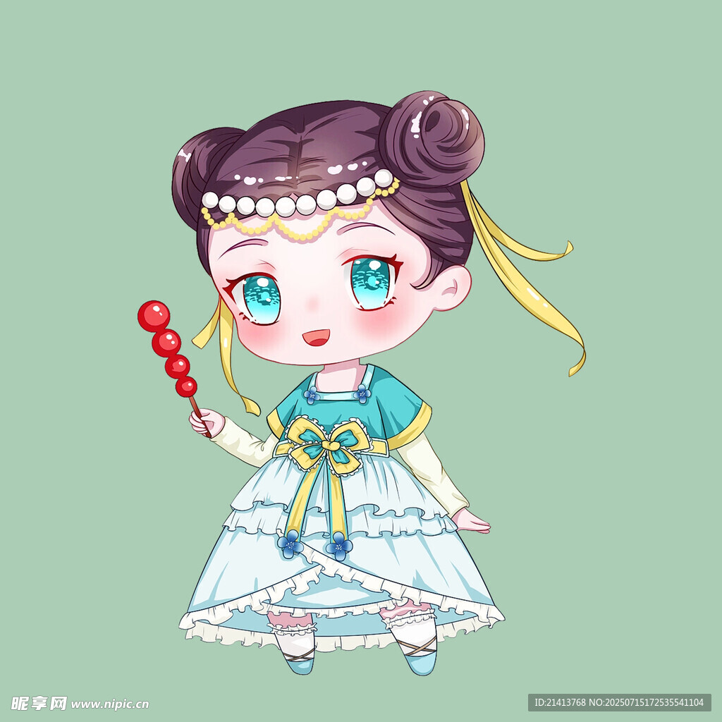 古風(fēng)可愛少女手持糖葫蘆