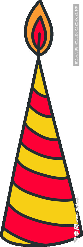 彩色條紋生日帽