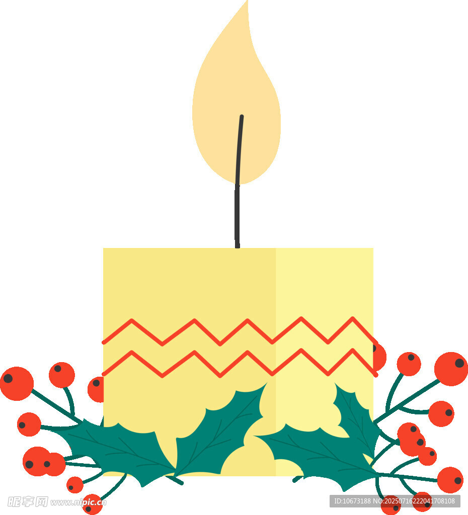 圣誕蠟燭裝飾圖