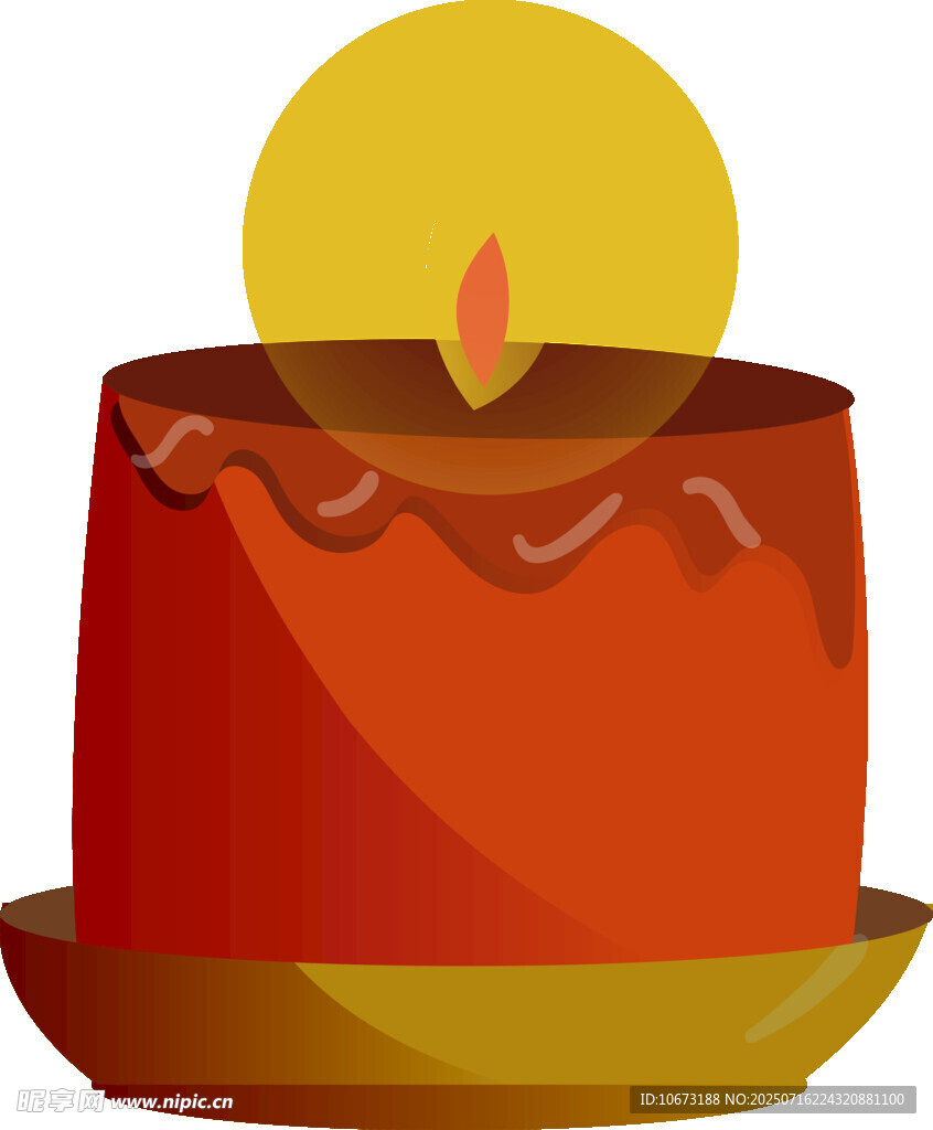 紅色蠟燭插畫