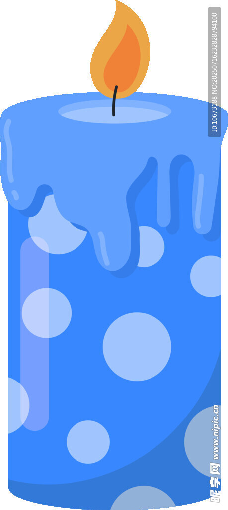 藍(lán)色蠟燭插畫
