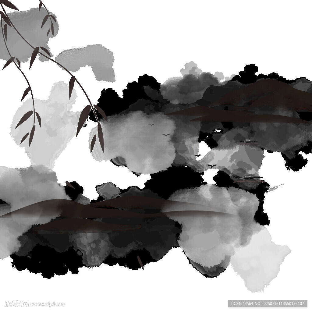 國(guó)風(fēng)山水植物