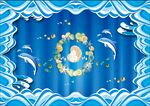 夢幻海洋主題裝飾圖案