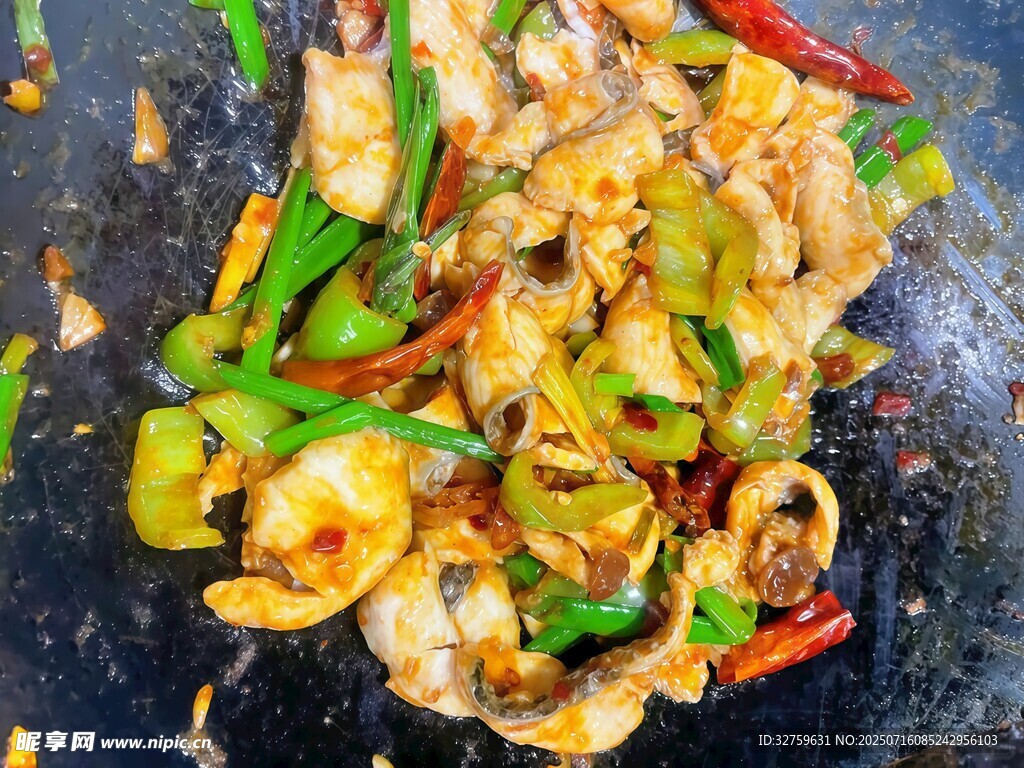 青椒炒魷魚魚片