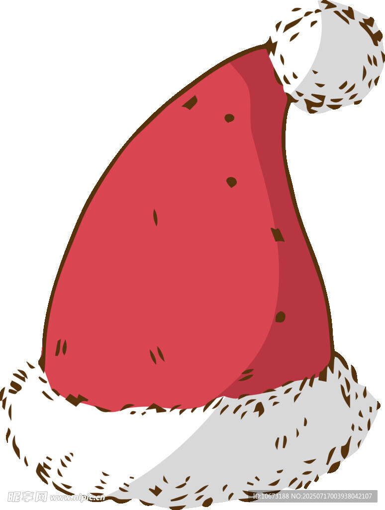 紅色圣誕帽插畫(huà)