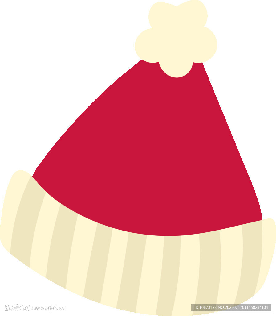 紅色圣誕帽插畫(huà)
