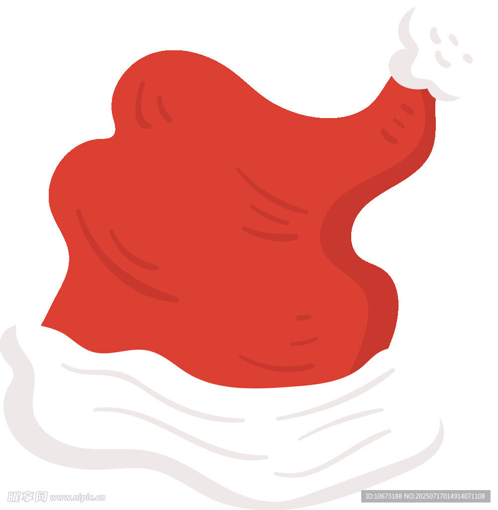 紅色圣誕帽插畫