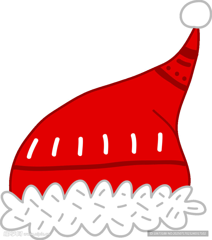 紅色圣誕帽插畫(huà)