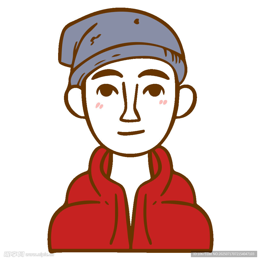 戴帽紅衣男子頭像