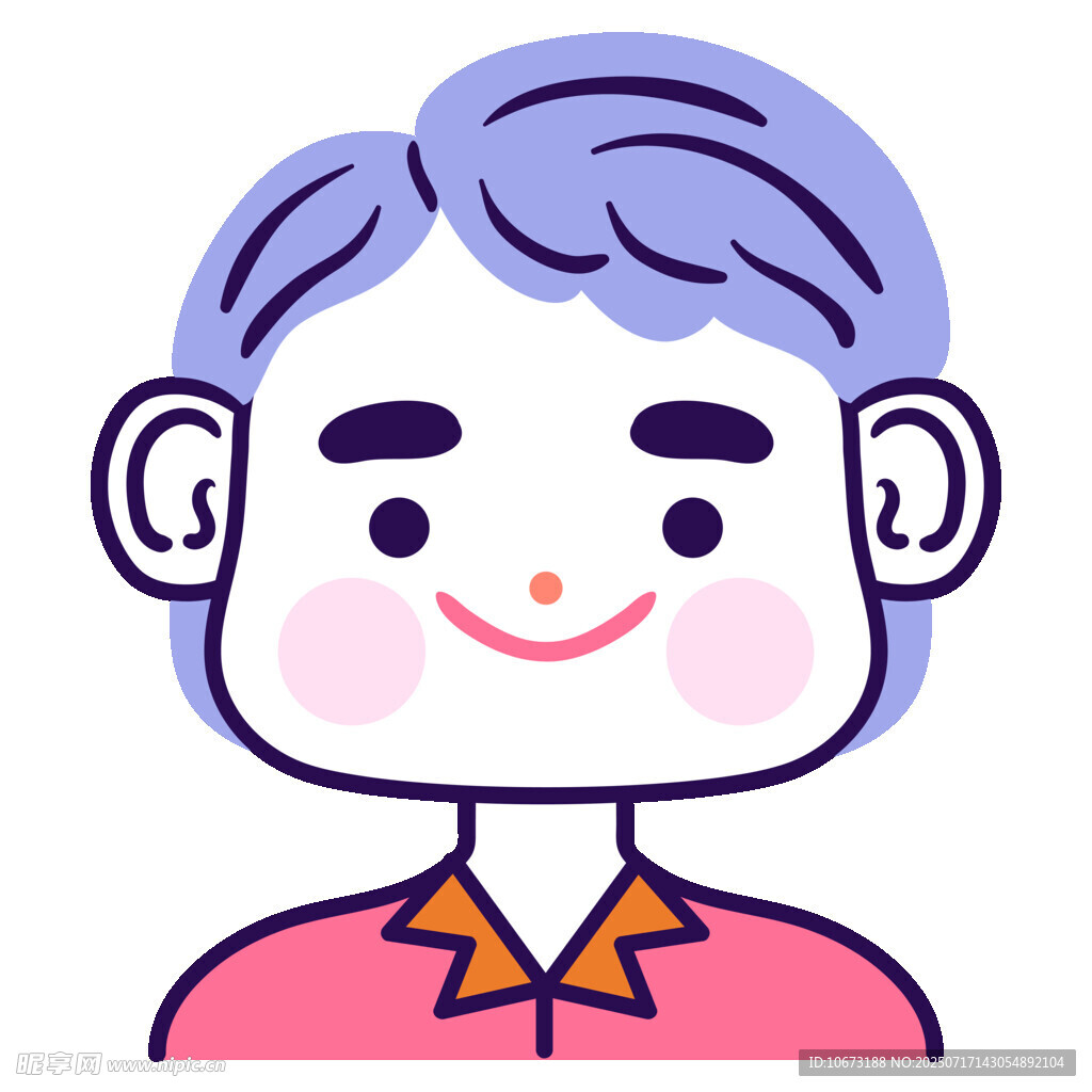 微笑短發(fā)女性頭像