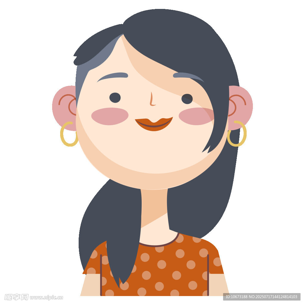 微笑的長發(fā)女士