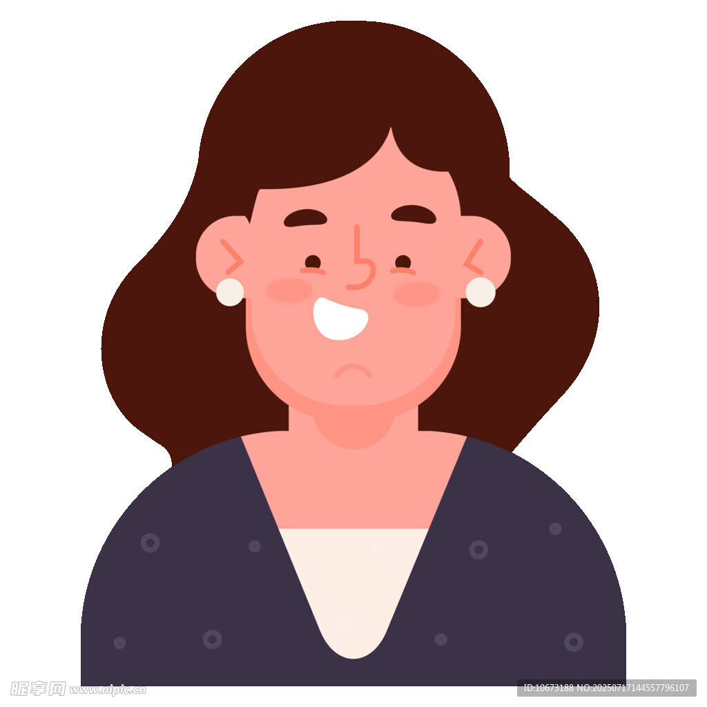 微笑女性頭像