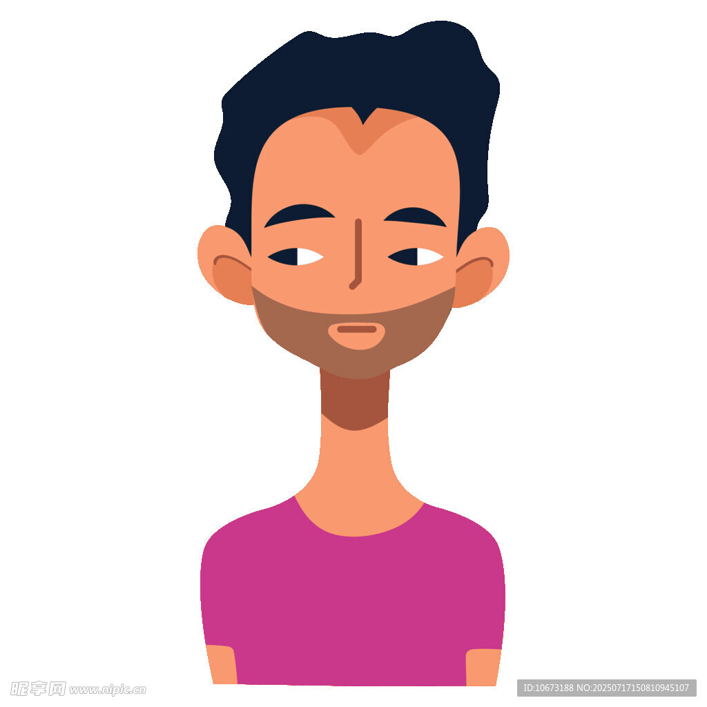 微笑的紫衣男子頭像