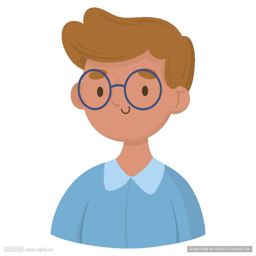 戴眼鏡的男孩形象