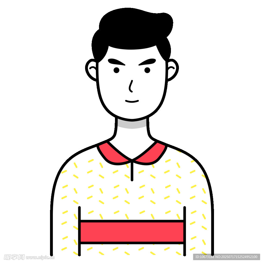 穿著特色上衣的男性形象