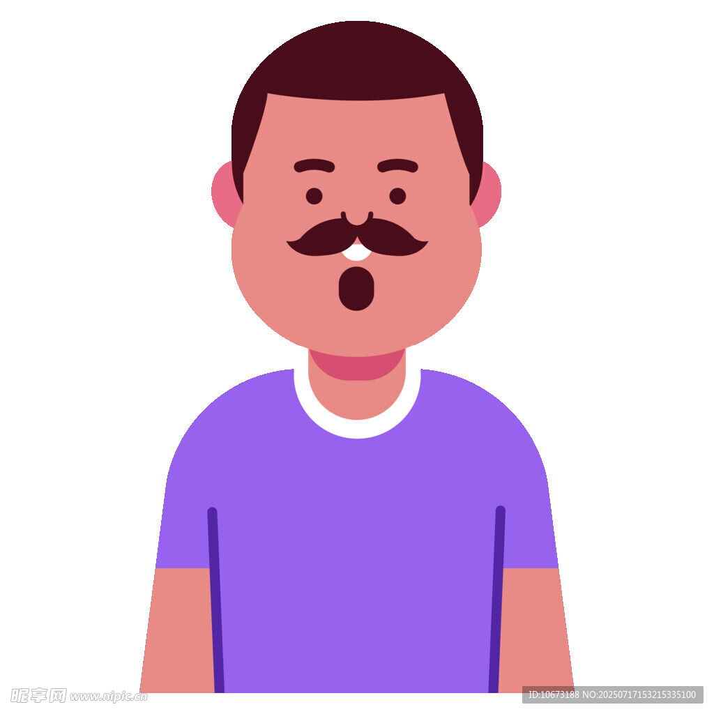 穿紫衣留小胡子的男子