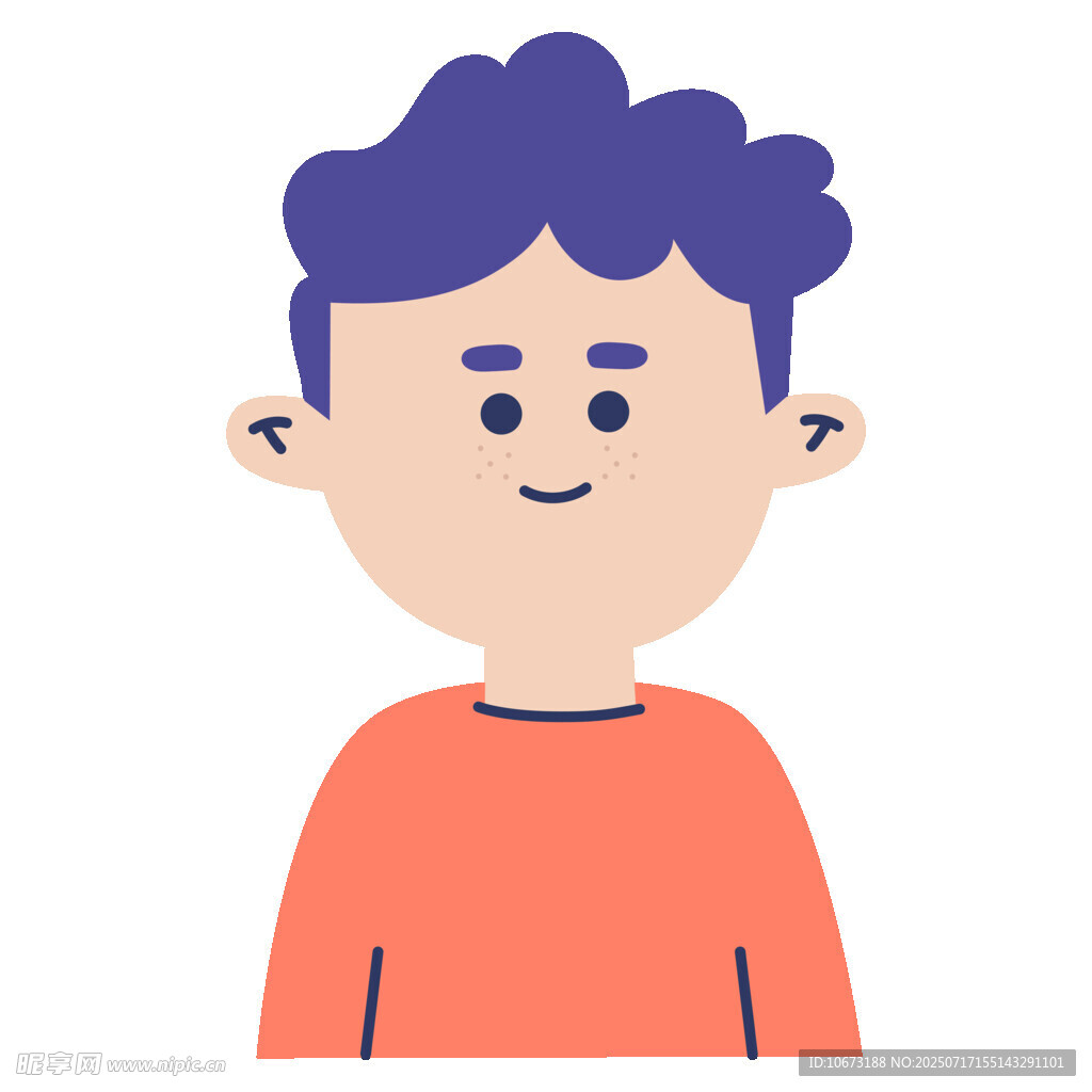 微笑男孩卡通形象