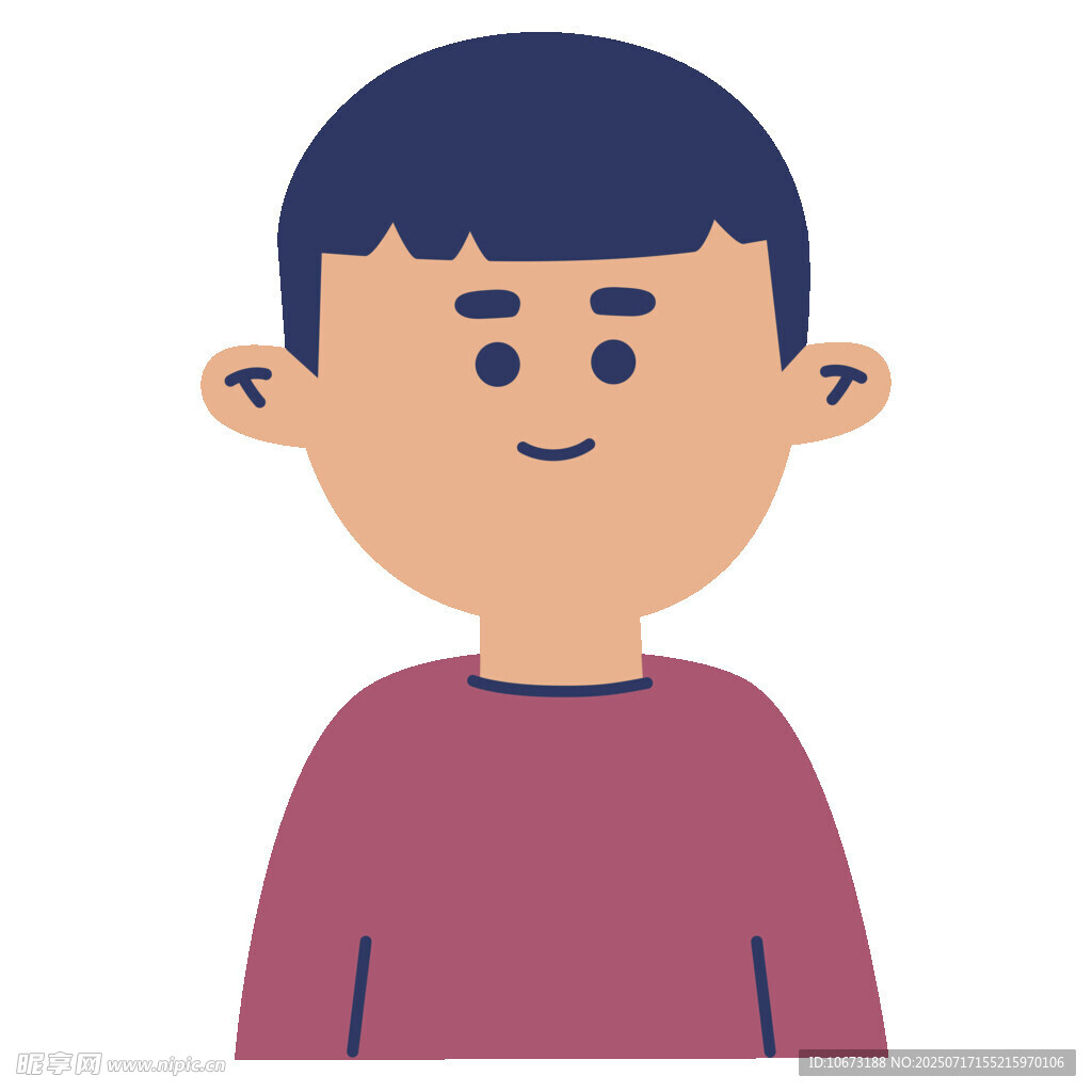 微笑男孩卡通形象