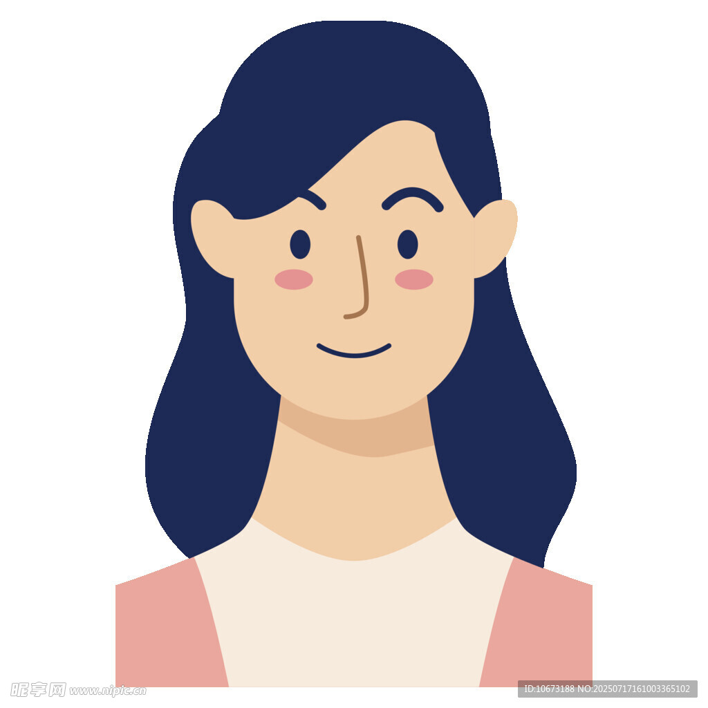 微笑女性頭像