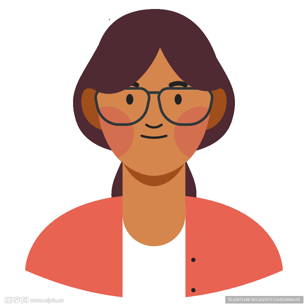 戴眼鏡的微笑女士