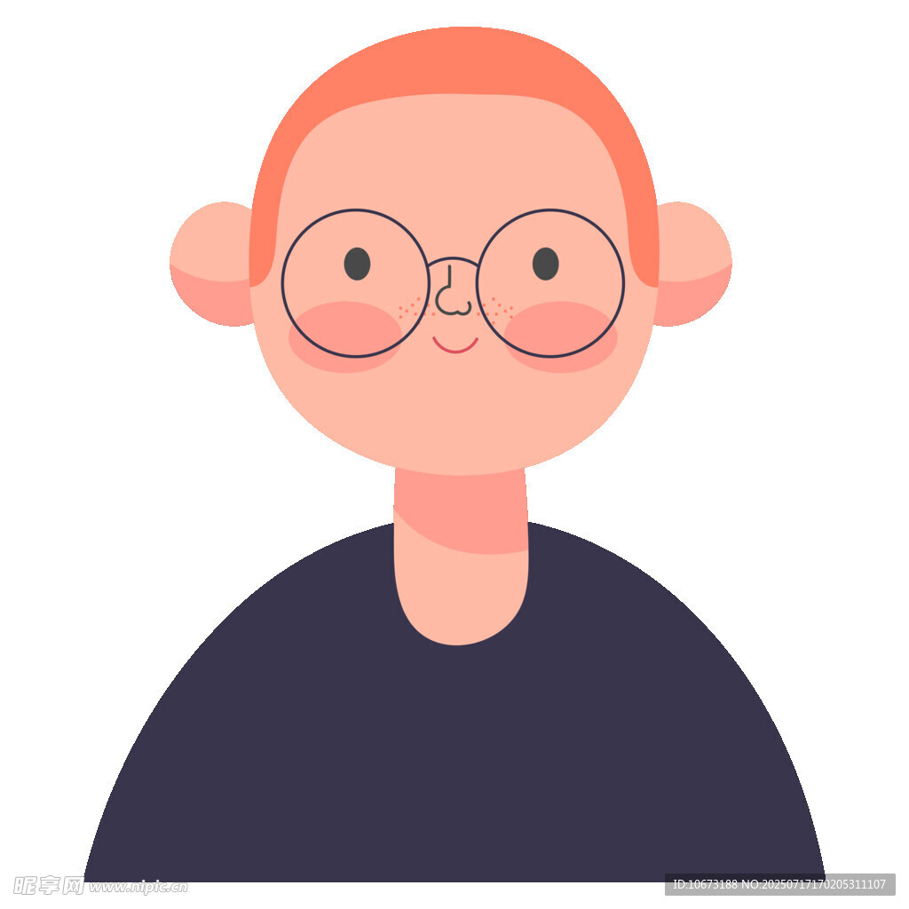 戴眼鏡的卡通人物形象