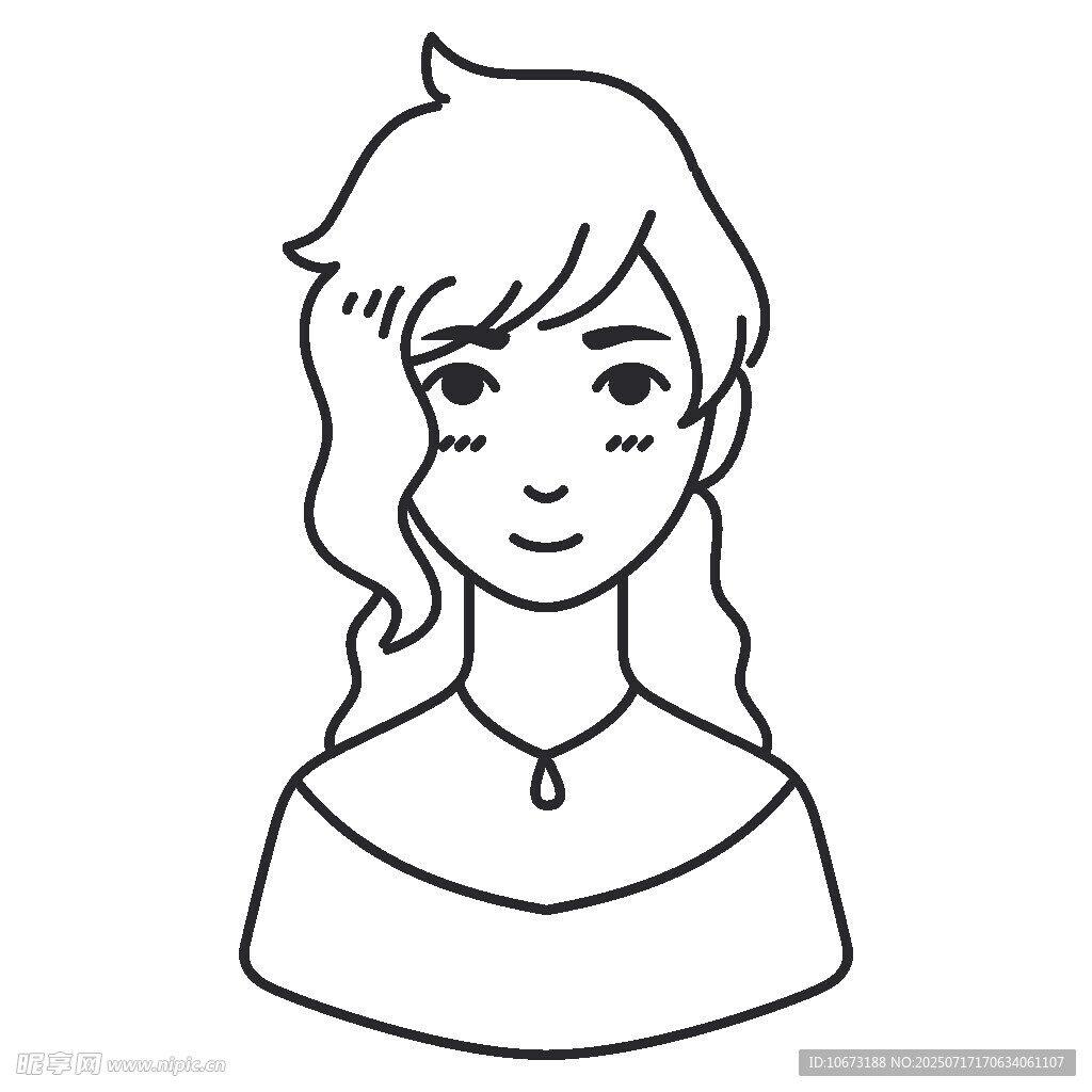 微笑女孩頭像