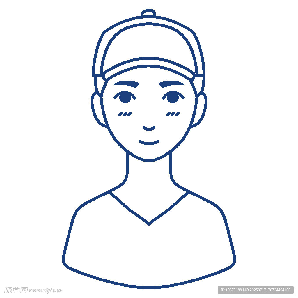 戴帽男士頭像