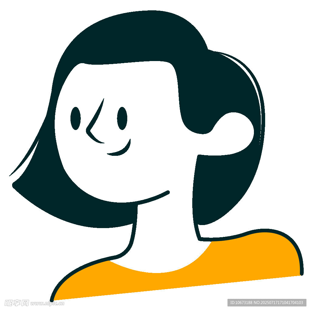 微笑短發(fā)女孩形象