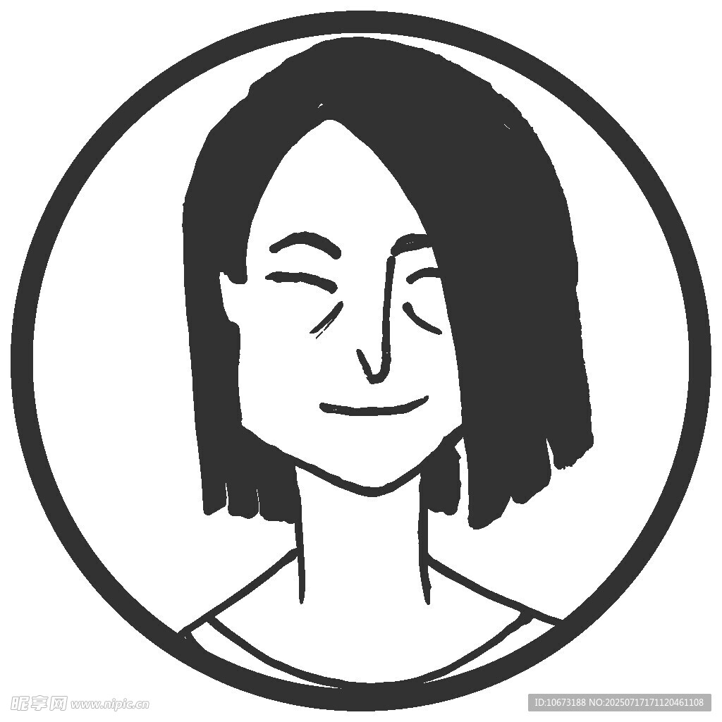 短發(fā)女性頭像