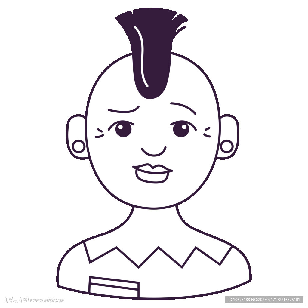 莫霍克發(fā)型人物頭像