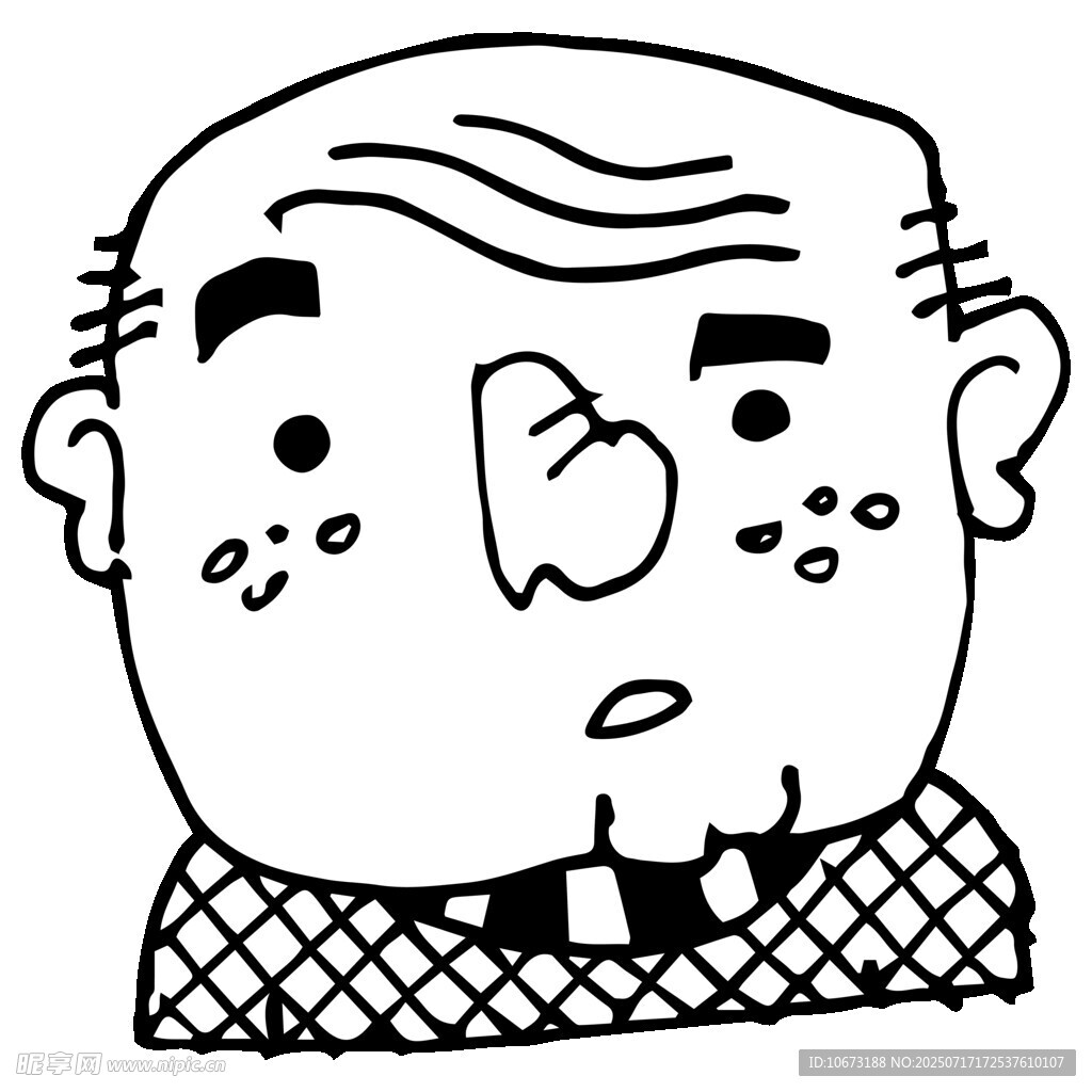 卡通風(fēng)格老人頭像
