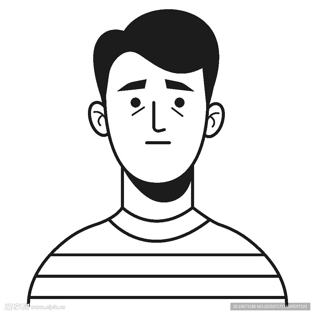 憂郁男子頭像